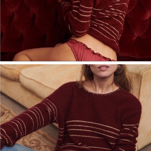 XS Sezane blue Tamara Pull/sweater NWOT. Kid mohair, Alpaca - Picture 7 of 10